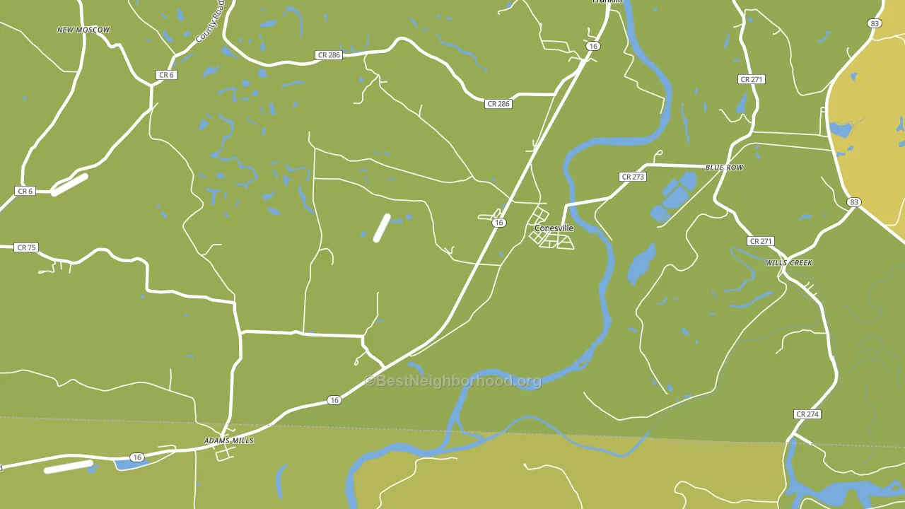 Wills Creek, OH block-group voter-turnout map