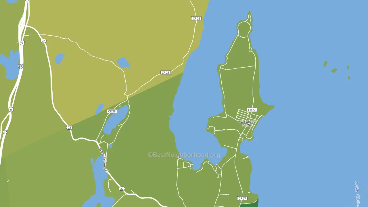 Willsboro Point, NY block-group voter-turnout map