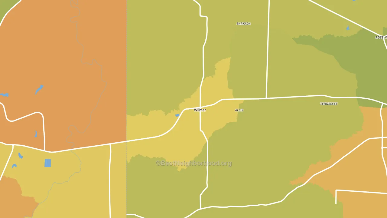 Wilmar, AR block-group voter-turnout map