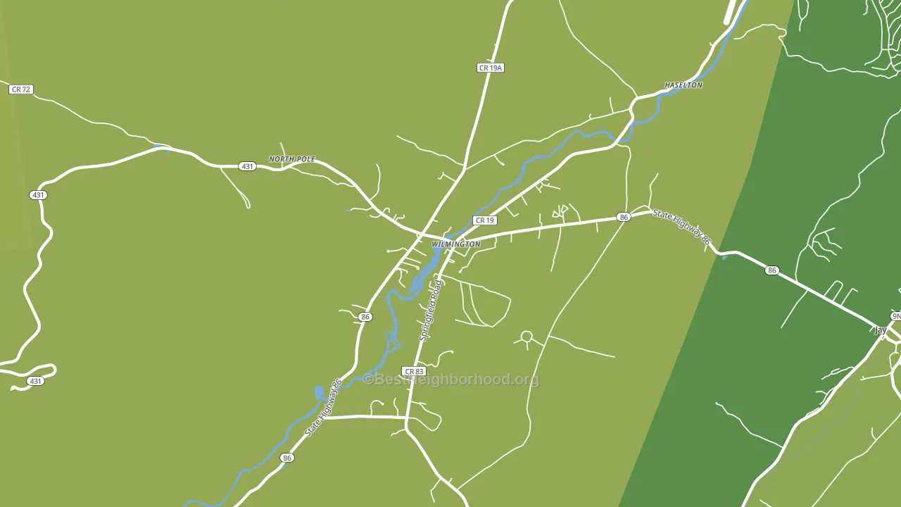 Wilmington, NY block-group voter-turnout map
