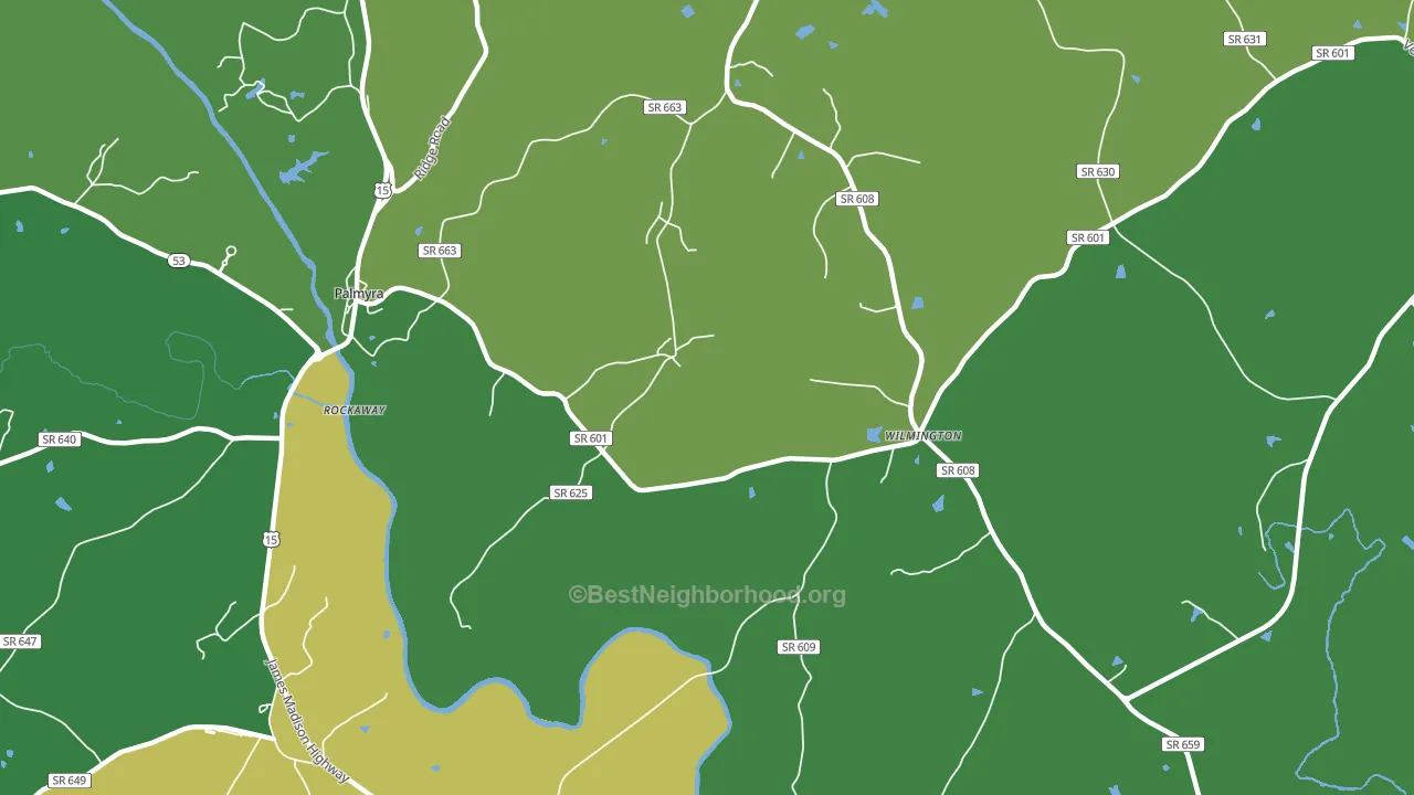 Wilmington, VA block-group voter-turnout map