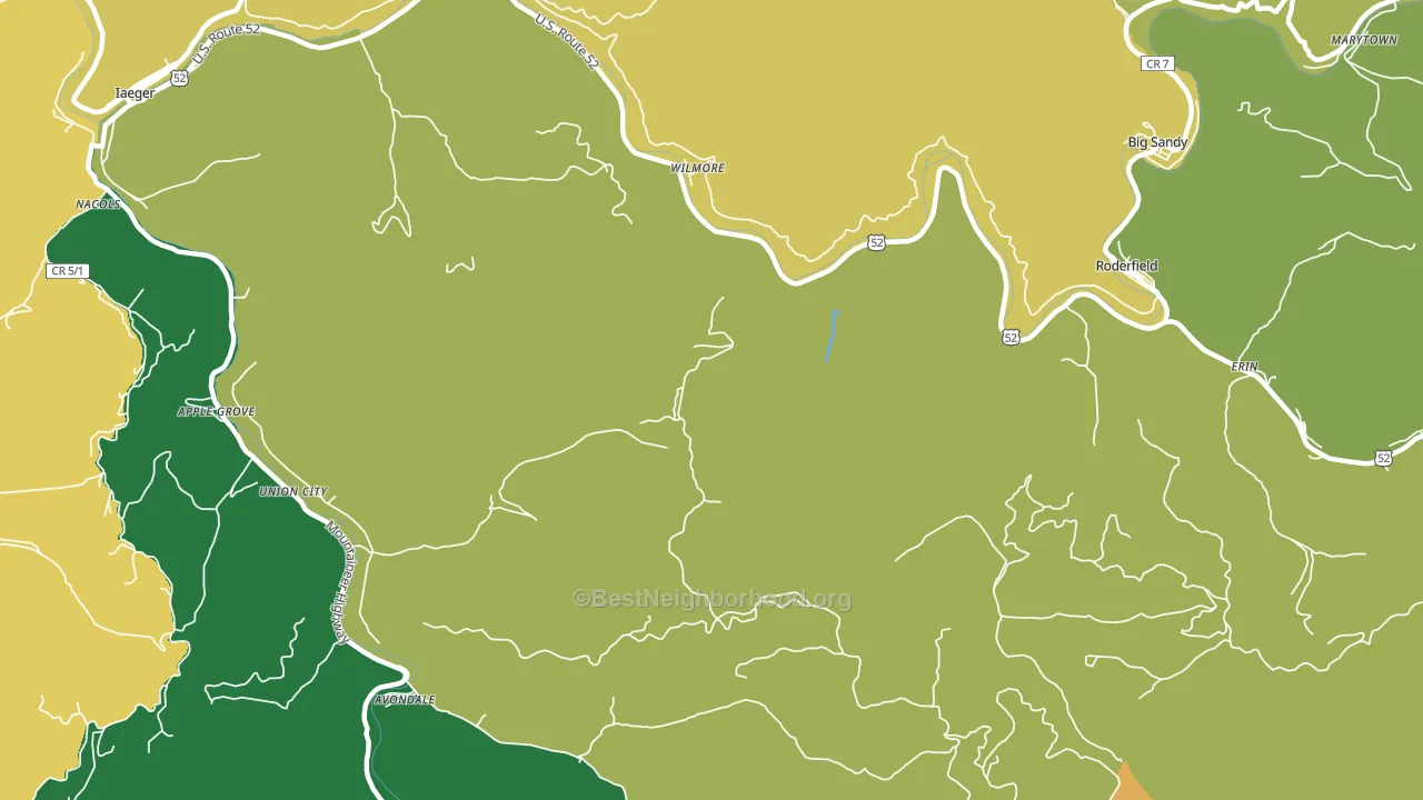 Wilmore, WV block-group voter-turnout map