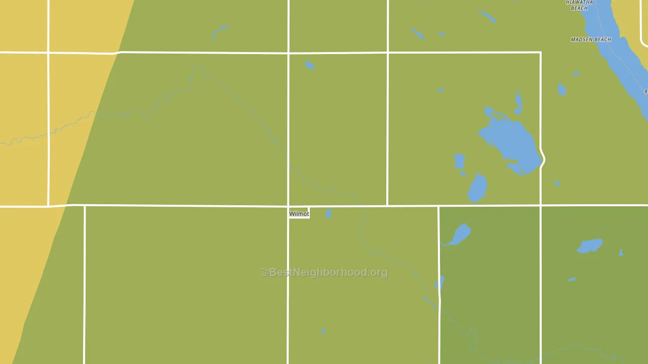 Wilmot, SD block-group voter-turnout map