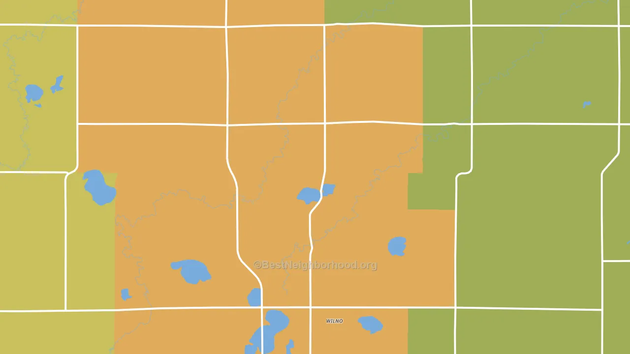 Wilno, MN block-group voter-turnout map