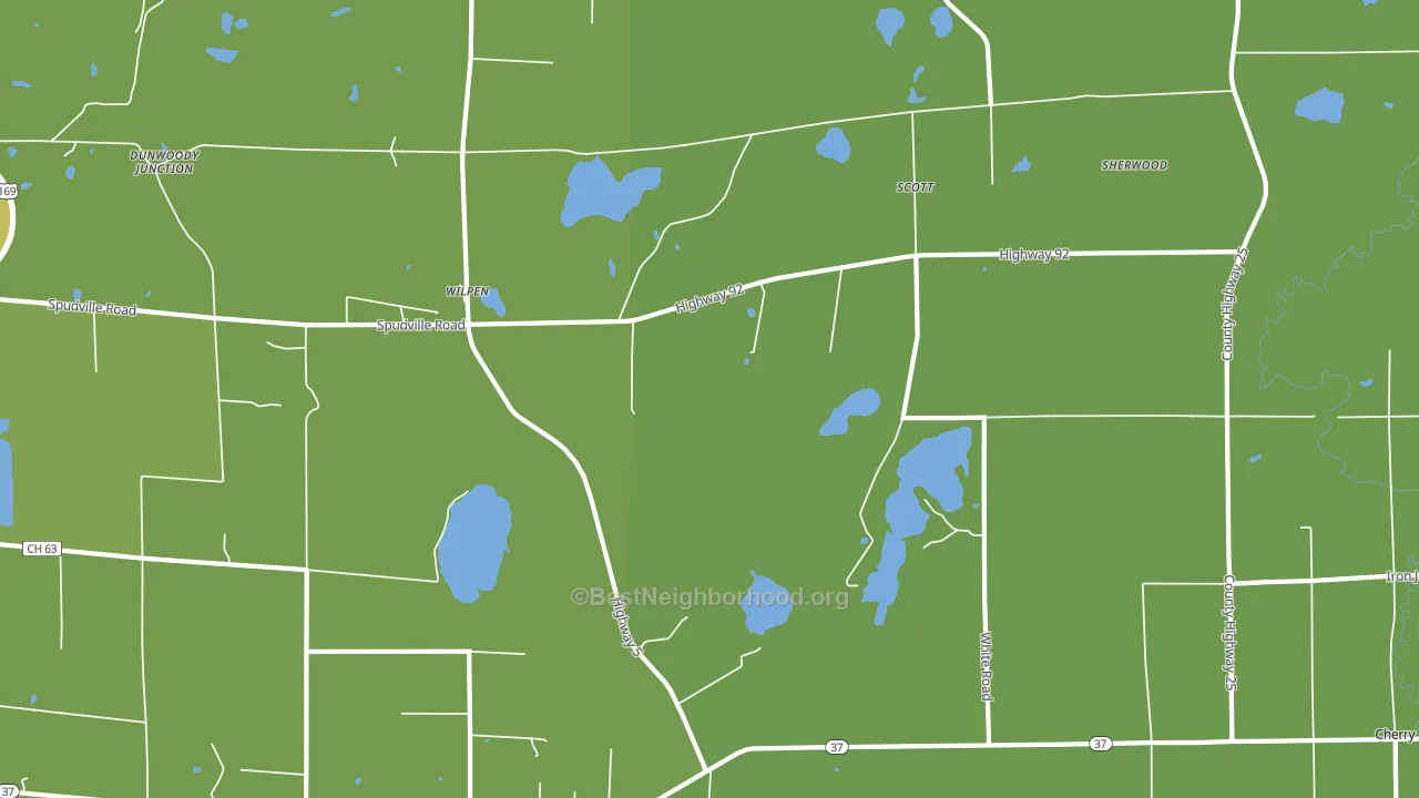 Wilpen, MN block-group voter-turnout map
