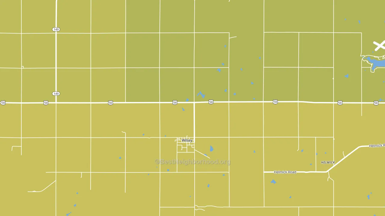 Wilsey, KS block-group voter-turnout map