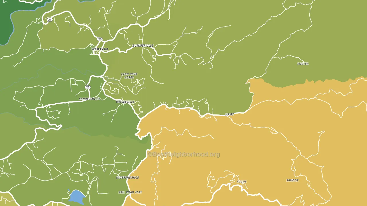 Wilseyville, CA block-group voter-turnout map