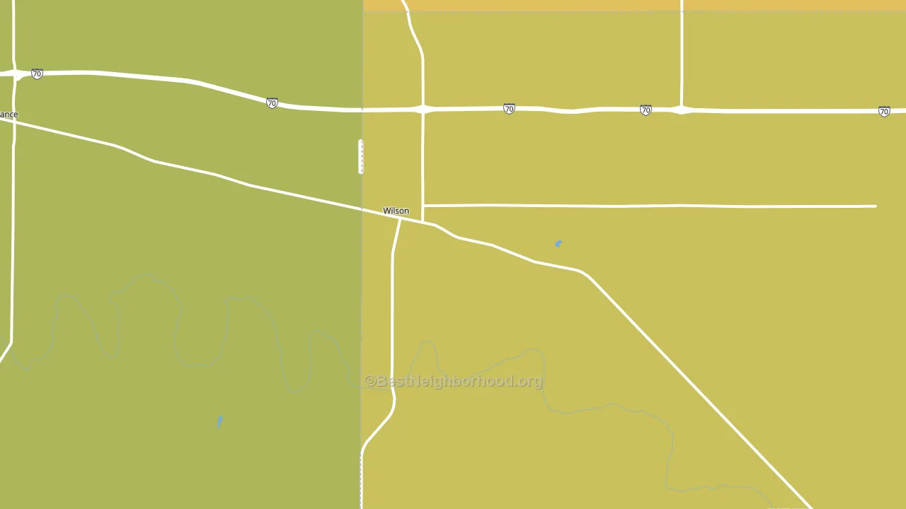 Wilson, KS block-group voter-turnout map