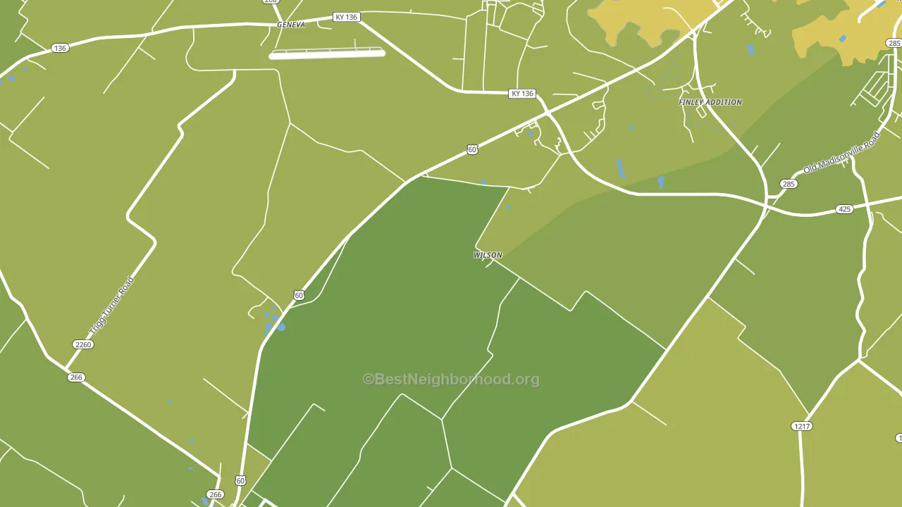 Wilson, KY block-group voter-turnout map