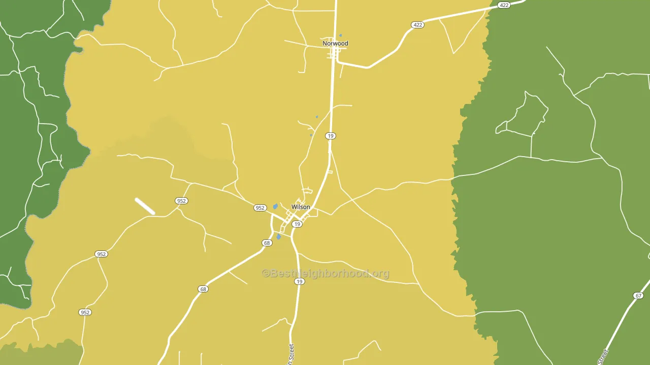 Wilson, LA block-group voter-turnout map
