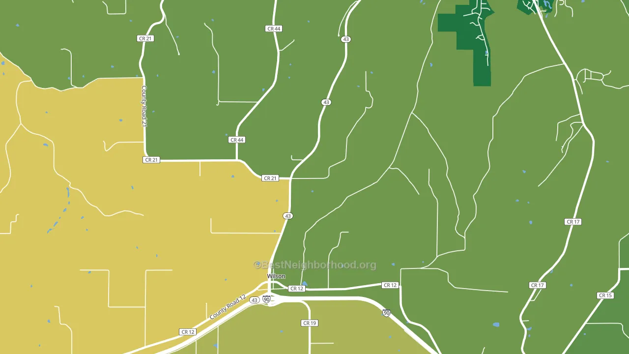 Wilson, MN block-group voter-turnout map