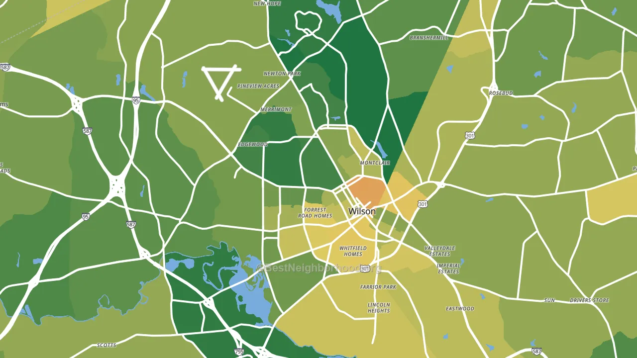 Wilson, NC block-group voter-turnout map