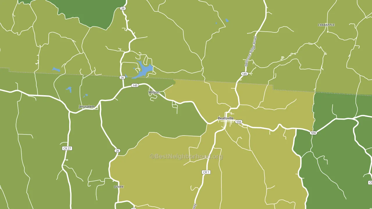 Wilson, OH block-group voter-turnout map