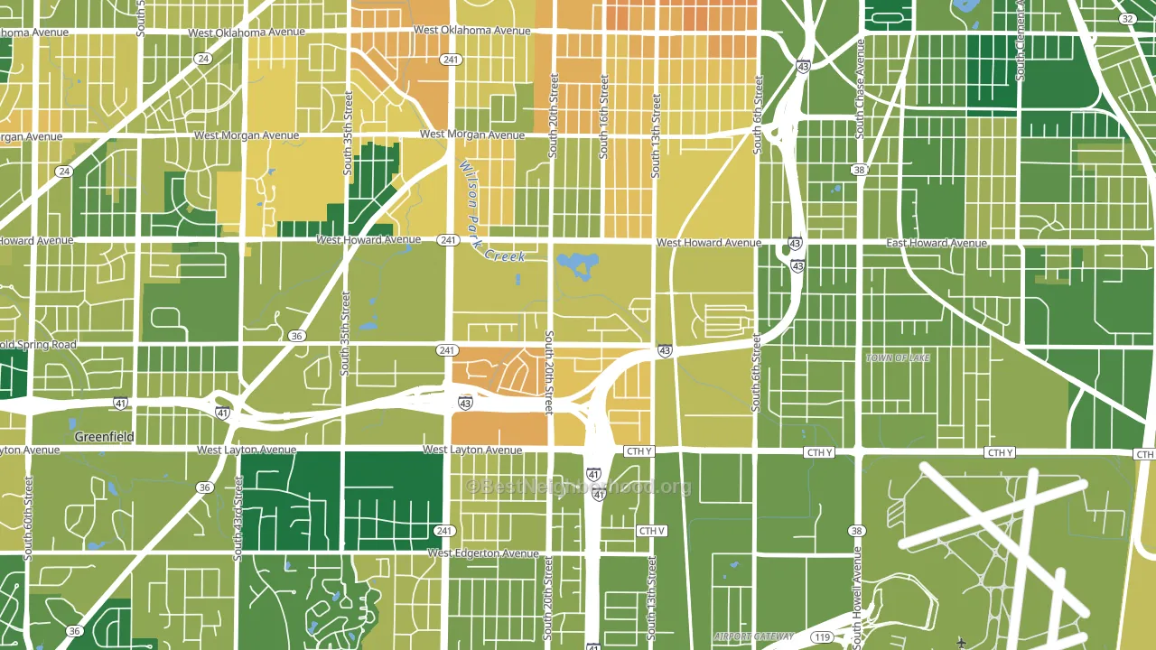 Wilson Park, Milwaukee, WI block-group voter-turnout map