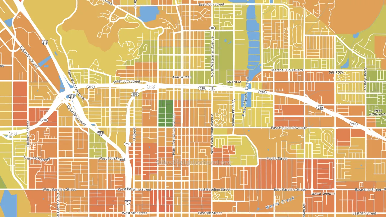Wilson-Riverside, San Bernardino, CA block-group voter-turnout map
