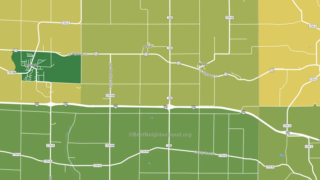 Wilson, WI block-group voter-turnout map