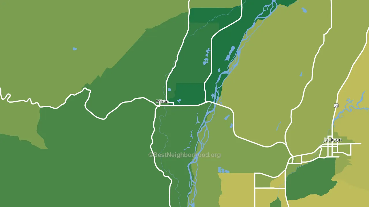 Wilson, WY block-group voter-turnout map