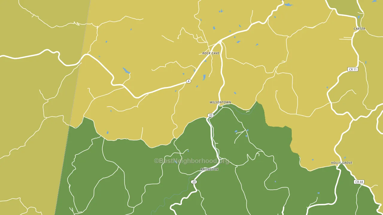 Wilsontown, WV block-group voter-turnout map