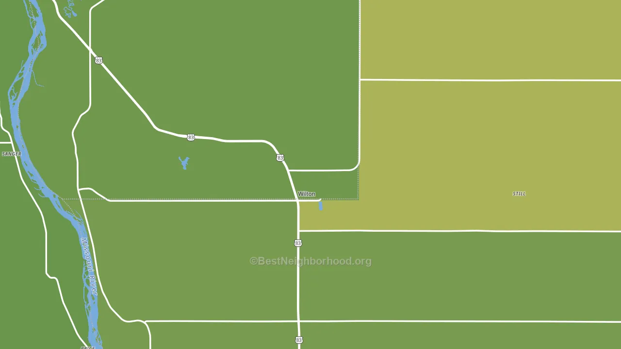 Wilton, ND block-group voter-turnout map