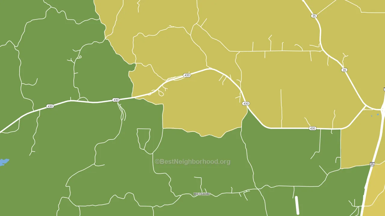 Wiltshire, MS block-group voter-turnout map