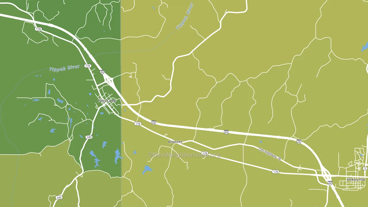 Winborn, MS block-group voter-turnout map