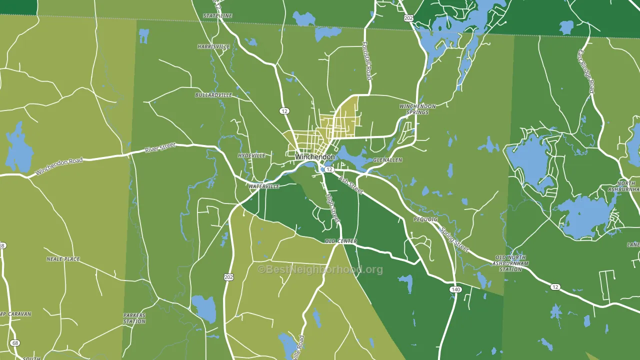 Winchendon, MA block-group voter-turnout map