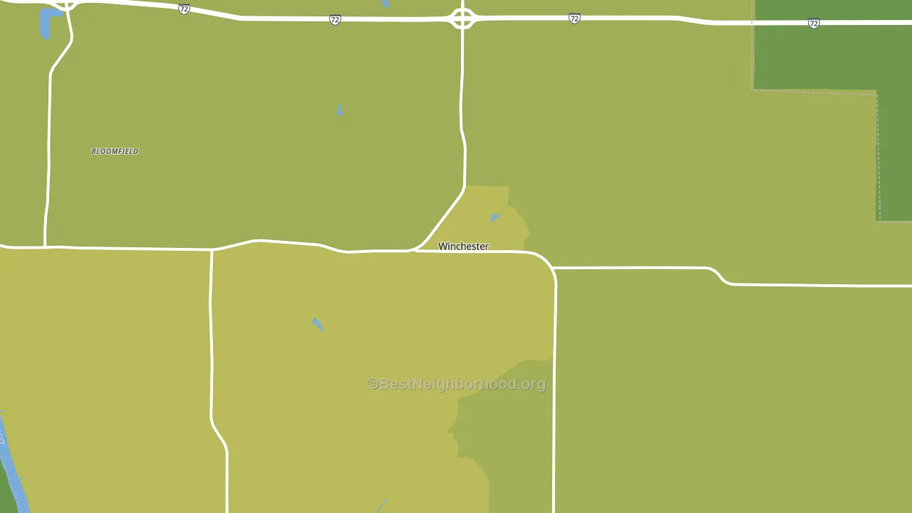 Winchester, IL block-group voter-turnout map