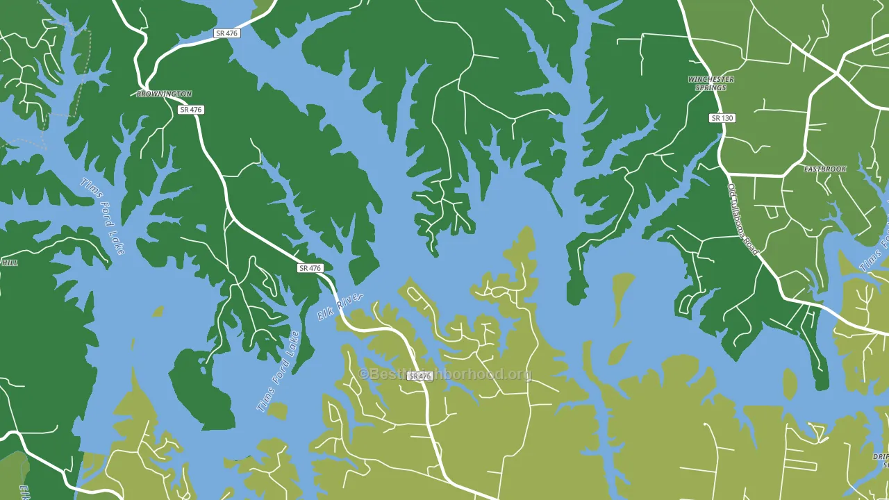 Winchester Springs, TN block-group voter-turnout map