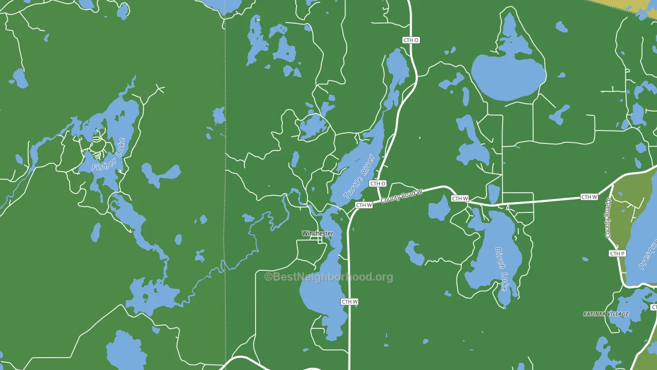 Winchester, WI block-group voter-turnout map