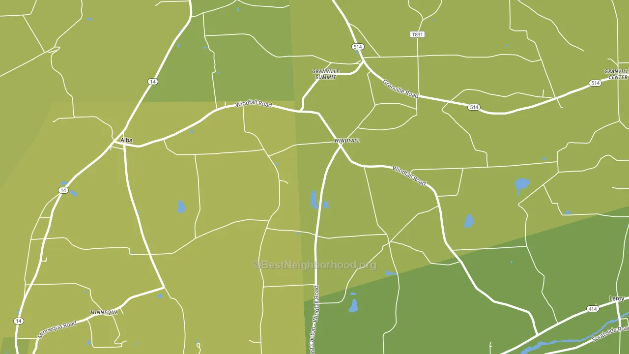 Windfall, PA block-group voter-turnout map