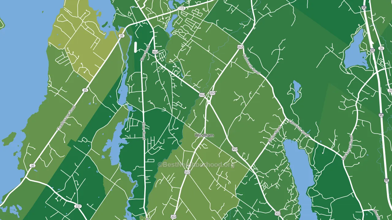 Windham, ME block-group voter-turnout map