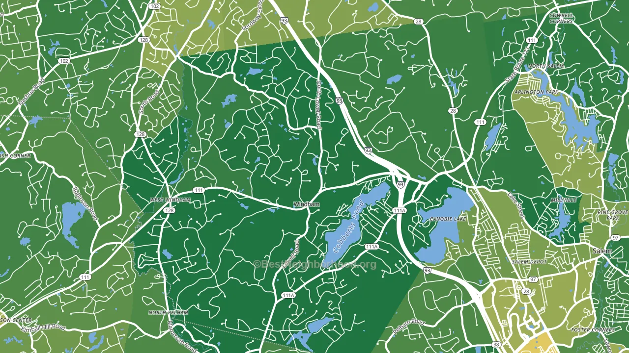 Windham, NH block-group voter-turnout map