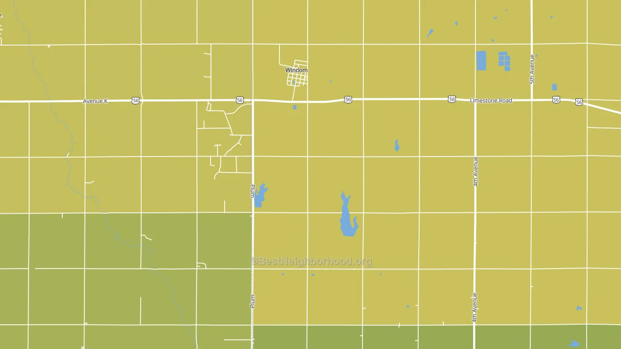 Windom, KS block-group voter-turnout map