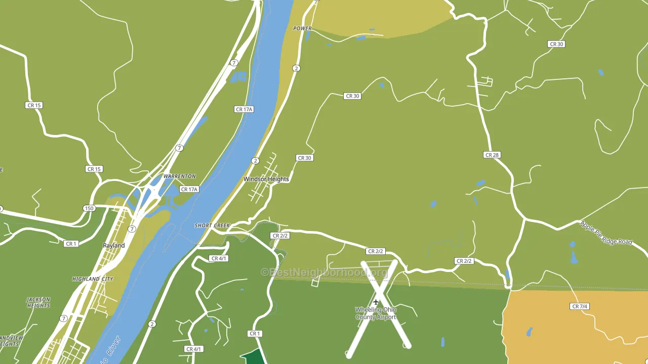 Windsor Heights, WV block-group voter-turnout map