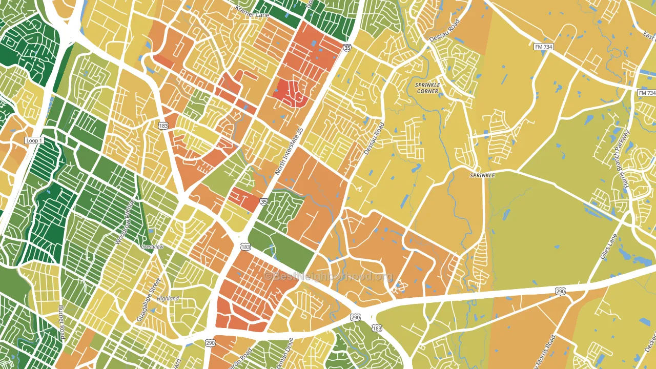 Windsor Hills, Austin, TX block-group voter-turnout map