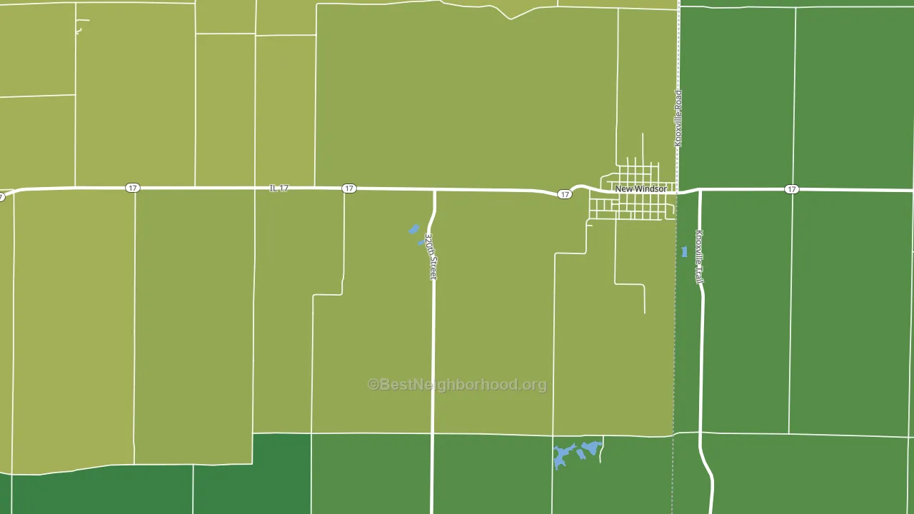 Windsor Mercer County, IL block-group voter-turnout map