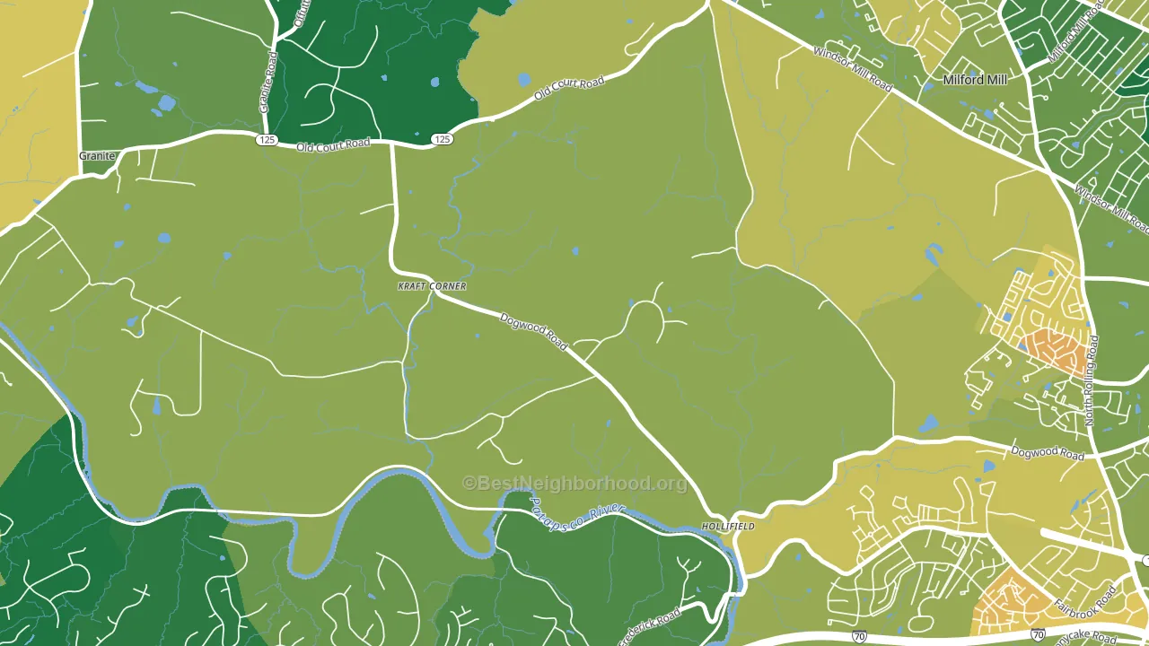 Windsor Mill, MD block-group voter-turnout map