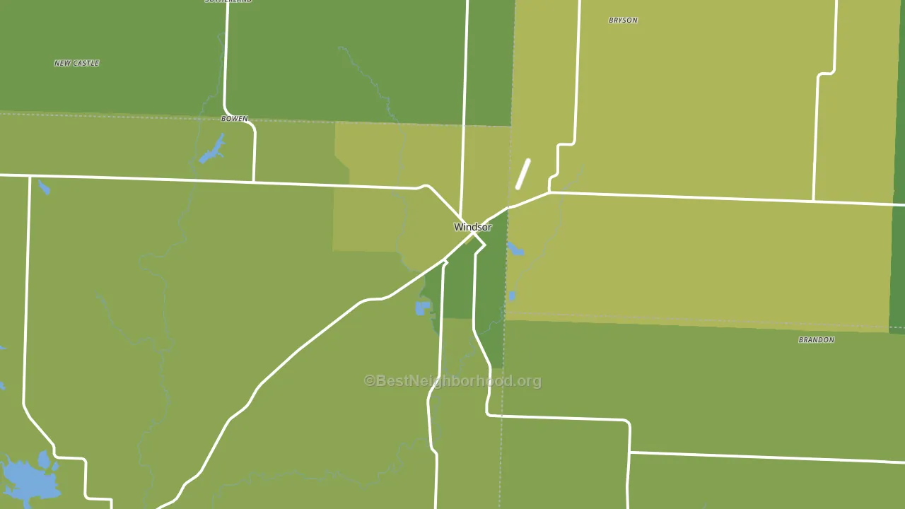 Windsor, MO block-group voter-turnout map