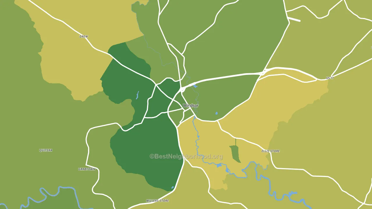 Windsor, NC block-group voter-turnout map