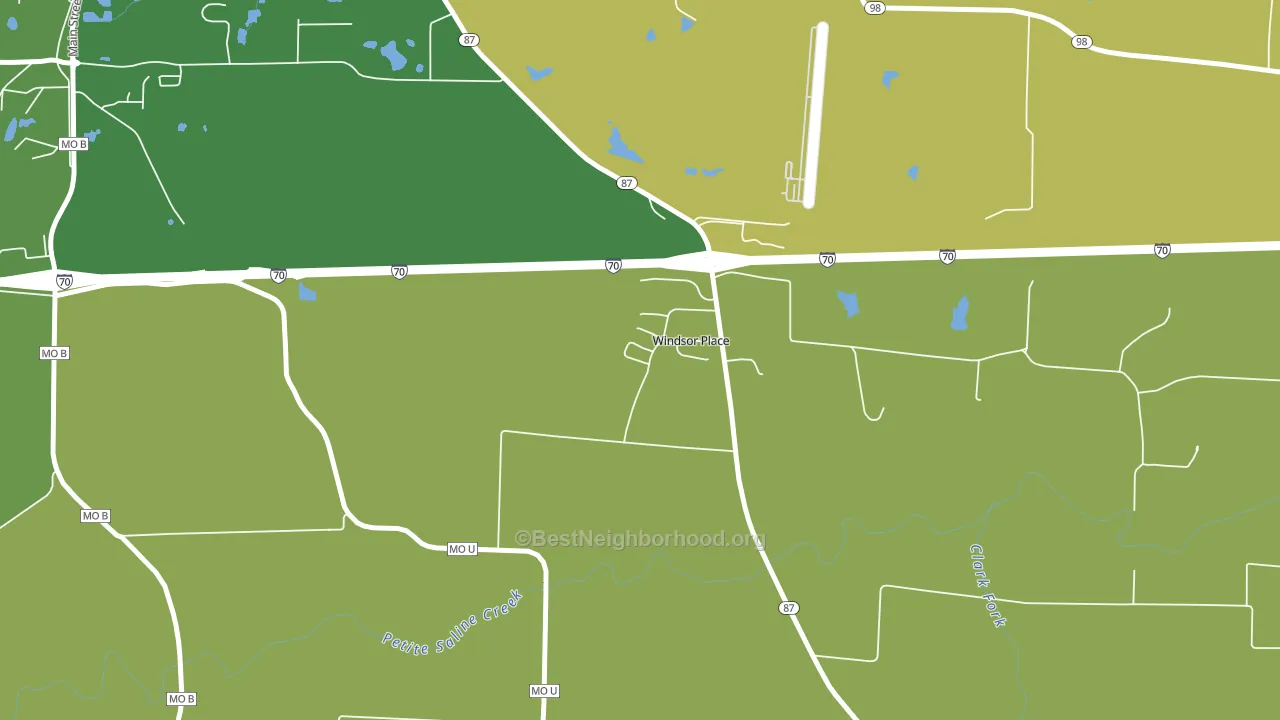 Windsor Place, MO block-group voter-turnout map