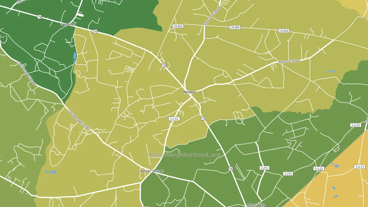 Windsor, SC block-group voter-turnout map