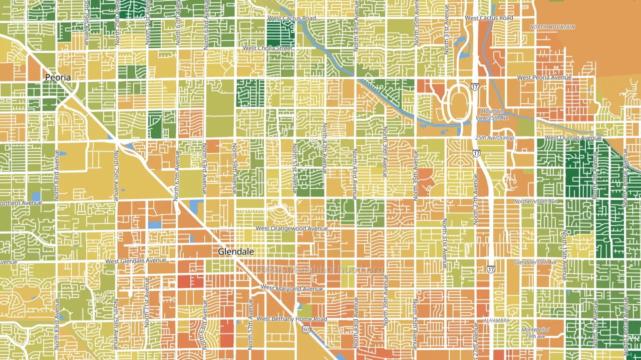 Windsor Square, Glendale, AZ block-group voter-turnout map