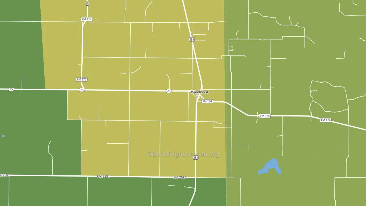 Windthorst, TX block-group voter-turnout map