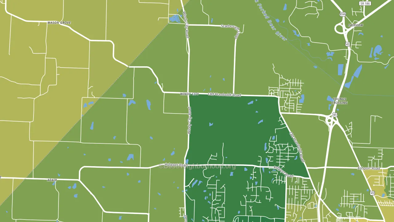 Windy City, TN block-group voter-turnout map