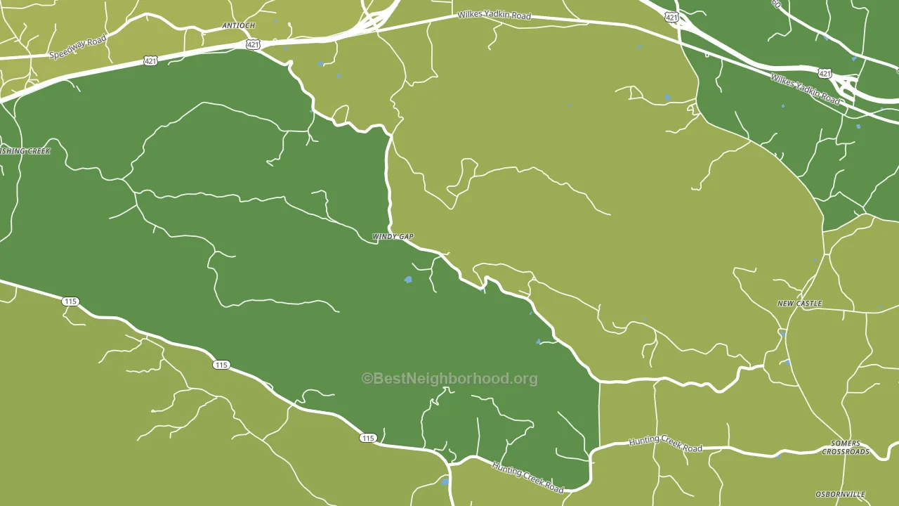 Windy Gap, NC block-group voter-turnout map