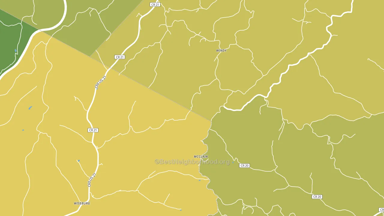 Windy, WV block-group voter-turnout map