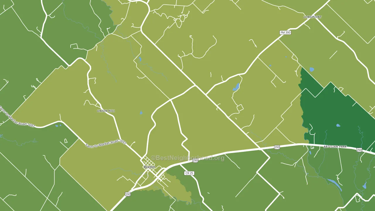 Winedale, TX block-group voter-turnout map