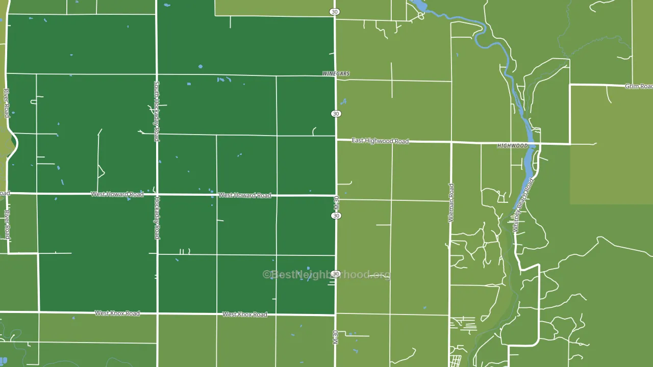 Winegars, MI block-group voter-turnout map