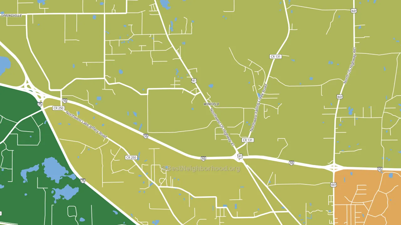 Winfield, FL block-group voter-turnout map