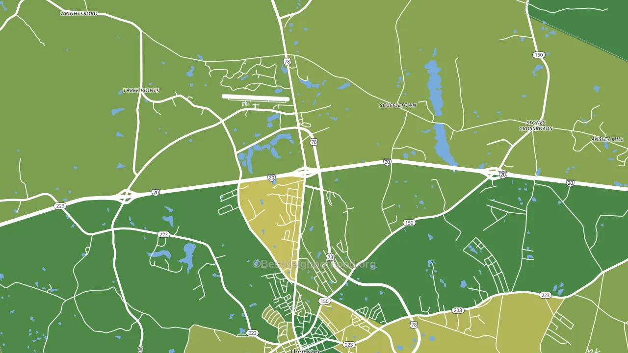 Winfield, GA block-group voter-turnout map